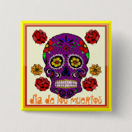 Dia de los muertos — Schaltfläche "Zuckerschädel" Button