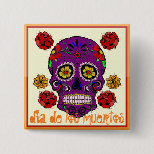 Dia de los muertos — Schaltfläche "Zuckerschädel" Button