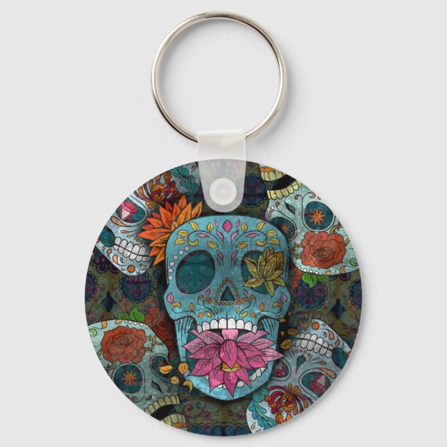 Dia De Los Muertos Schlüsselanhänger (Vorderseite)