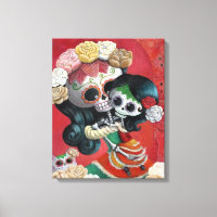 Dia de Los Muertos Skeletons Mutter und Tochter