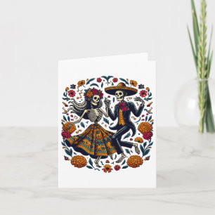 Dia De Los Muertos Skeletons tanzen Mexican Day O Karte