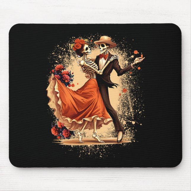Dia De Los Muertos Skeletons tanzen Mexican Day O Mousepad (Vorne)