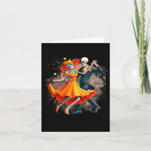 Dia De Los Muertos Skeletons tanzen mexikanischen Karte