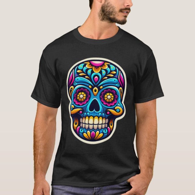 Dia de los Muertos skull 7 T-Shirt (Vorderseite)