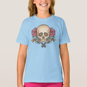 Dia de los Muertos Skull and Guns Sleeve Shirt