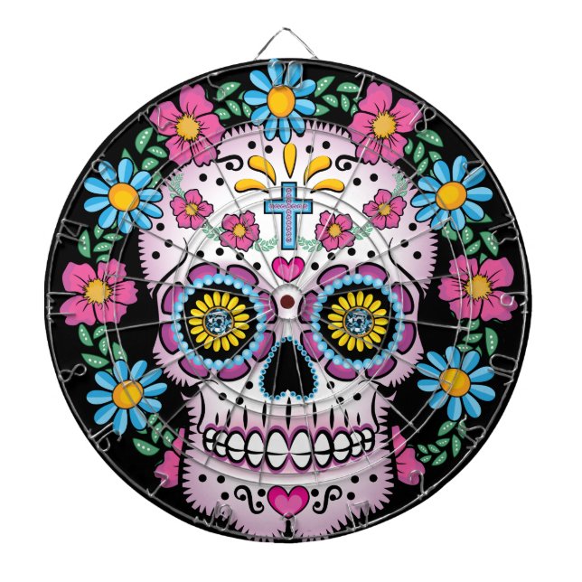 Dia de Los Muertos Skull Dartscheibe (vorne)