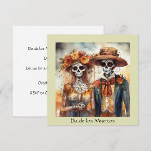 Dia de los Muertos skull Einladung anpassbar