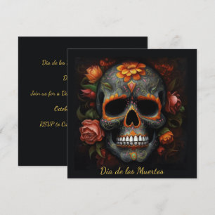 Dia de los Muertos skull Einladung anpassbar