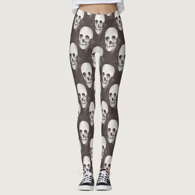 dia de los muertos skull leggings (Vorderseite)