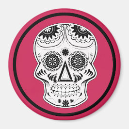 Dia de Los Muertos Skull Magnet