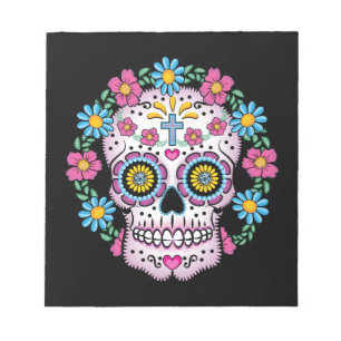 Dia de los Muertos Skull Notizblock