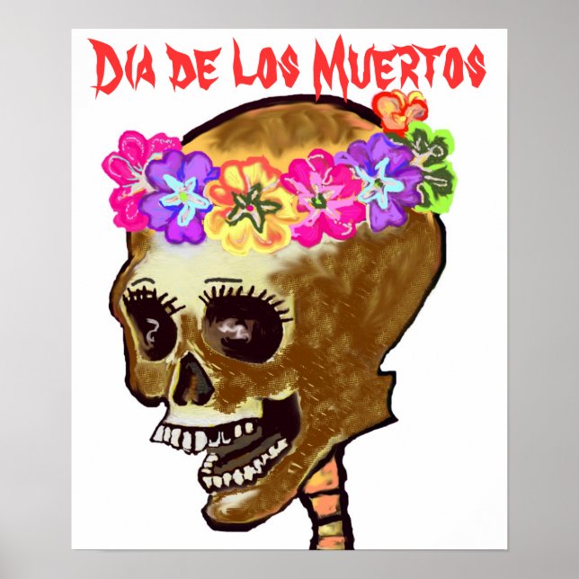Dia de los Muertos skull Poster (Vorne)