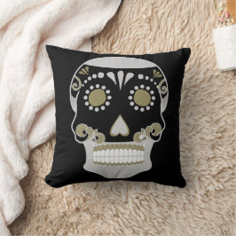 Día De Los Muertos Skull Print Kissen