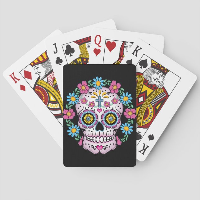 Dia de los Muertos Skull Spielkarten (Rückseite)