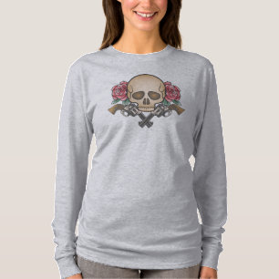 Dia de Los Muertos Skull und Hülsen-Shirt der T-Shirt