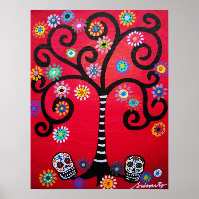 dia de los muertos skulls poster (Vorne)