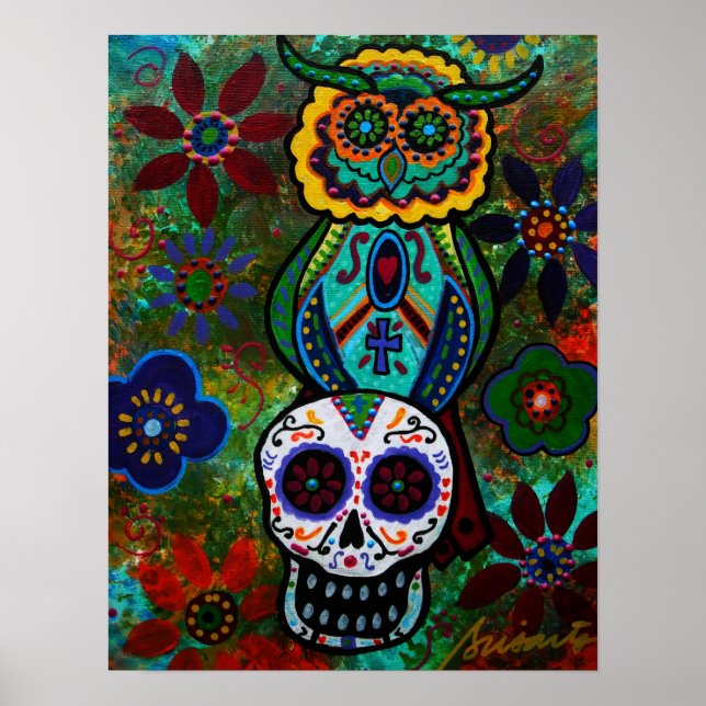Dia de los muertos skulls uu poster (Vorne)