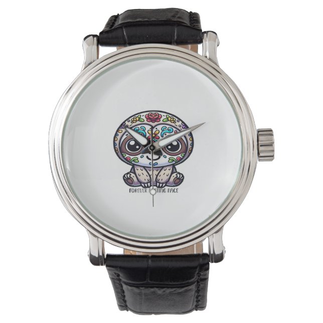 Dia De Los Muertos Sloth Active T - Shirt Armbanduhr (Vorderseite)