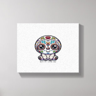 Dia De Los Muertos Sloth Active T - Shirt Leinwanddruck