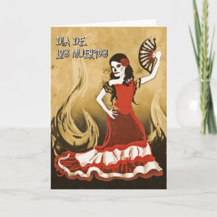 dia de los muertos spanischer Tänzer Karte