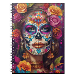 Dia de los Muertos Sugar Skull Beauty Notizblock