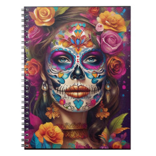 Dia de los Muertos Sugar Skull Beauty Notizblock