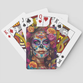 Dia de los Muertos Sugar Skull Beauty Spielkarten
