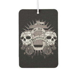 Dia De Los Muertos Sugar Skull Cross Rose Autolufterfrischer