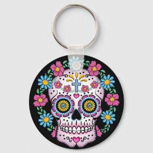 Dia de los Muertos Sugar Skull Schlüsselanhänger