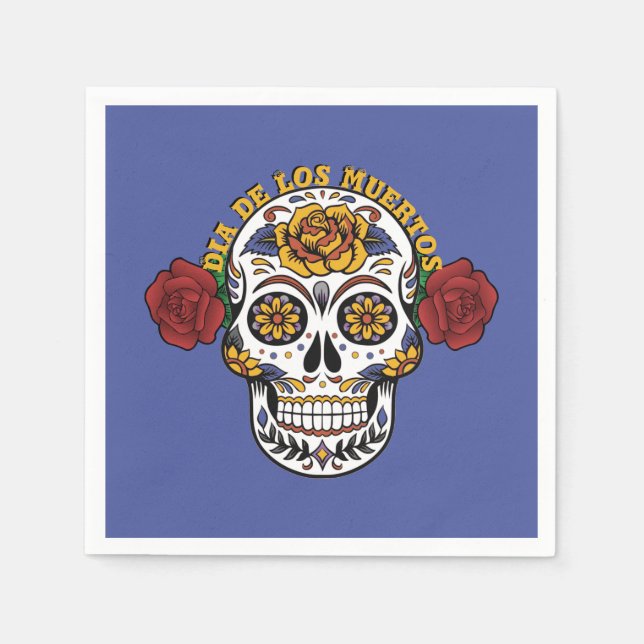 Dia de los Muertos Sugar Skull Serviette (Vorderseite)
