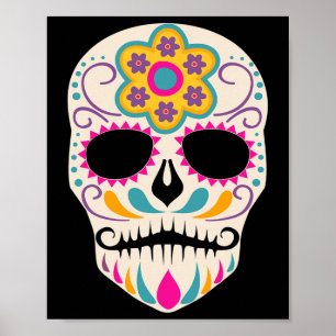 Dia de Los Muertos Sugar Skull Spanischer Tag der Poster