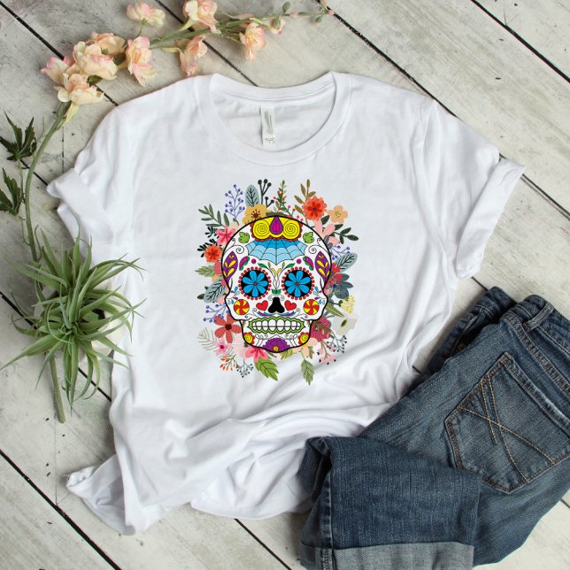 Dia De Los Muertos Sugar Skull T-Shirt (Von Creator hochgeladen)
