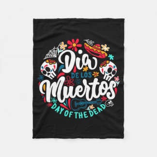 Dia De Los Muertos T-Shirt Tag des Regierungs- Fleecedecke