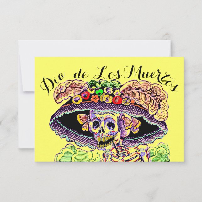 Dia de Los Muertos Tag der toten Einladungen (Vorderseite)