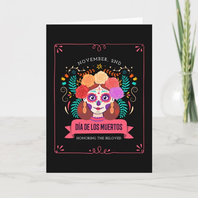 Dia de los muertos Tag der Toten Karte (Vorderseite)