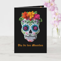 Dia de Los Muertos Tag der Toten Stickerei Schädel