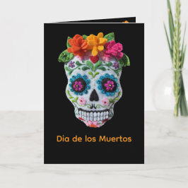 Dia de Los Muertos Tag der Toten Stickerei Totenko Karte