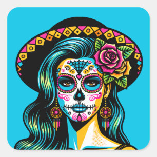 Día de los Muertos Tag der Toten Stickers