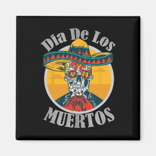 Dia De Los Muertos Tag Der Toten Totenkopf Kostüm Magnet