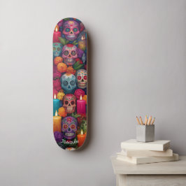 Dia de los Muertos (Tag der Toten) Totenköpfe Skateboard