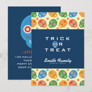 Dia De Los Muertos. Tag der Toten. Zuckerschädel. Einladung