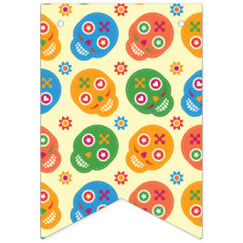 Dia de Los Muertos. Tag der Toten. Zuckerschale Wimpelkette