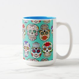 Dia de Los Muertos (Tag der Toten) Zweifarbige Tasse