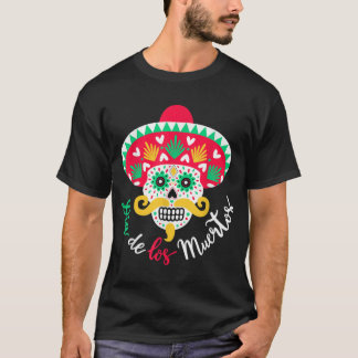 Dia de Los Muertos Tag des Toten Schädels mit Somb T-Shirt