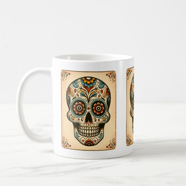 Dia de los Muertos Tarot Kaffeetasse (Links)