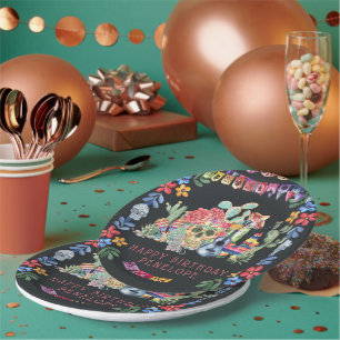 Día de los Muertos Thema Personalisiert Pappteller