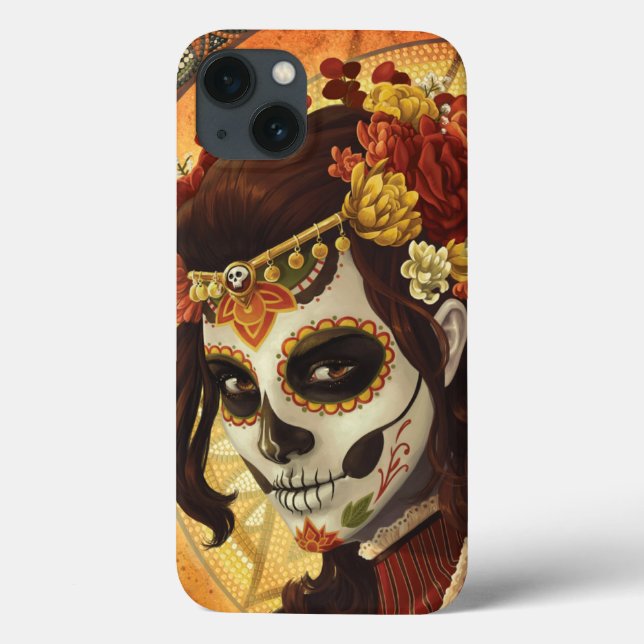 Dia De Los Muertos Throw Pillow Case-Mate iPhone Hülle (Rückseite)