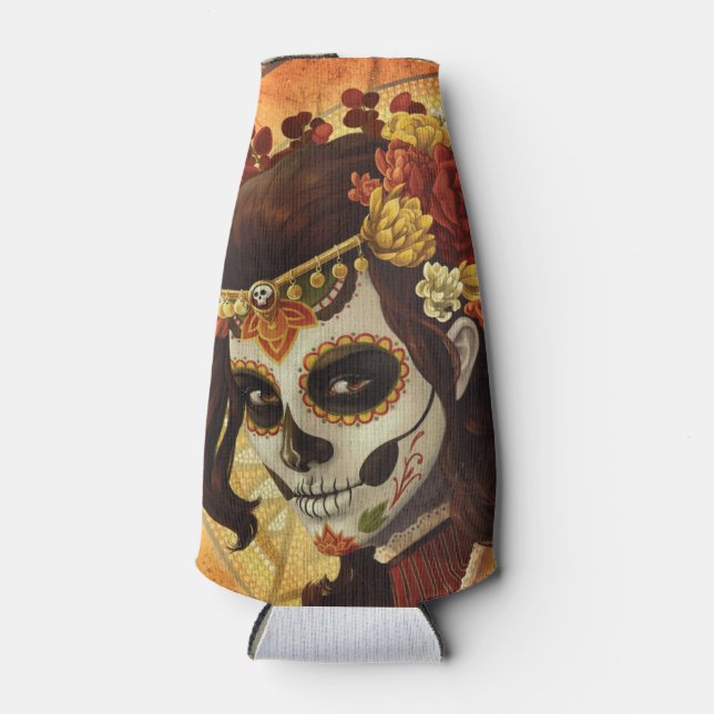 Dia De Los Muertos Throw Pillow Flaschenkühler (Vorderseite)