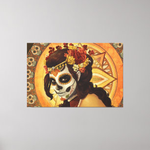 Dia De Los Muertos Throw Pillow Leinwanddruck