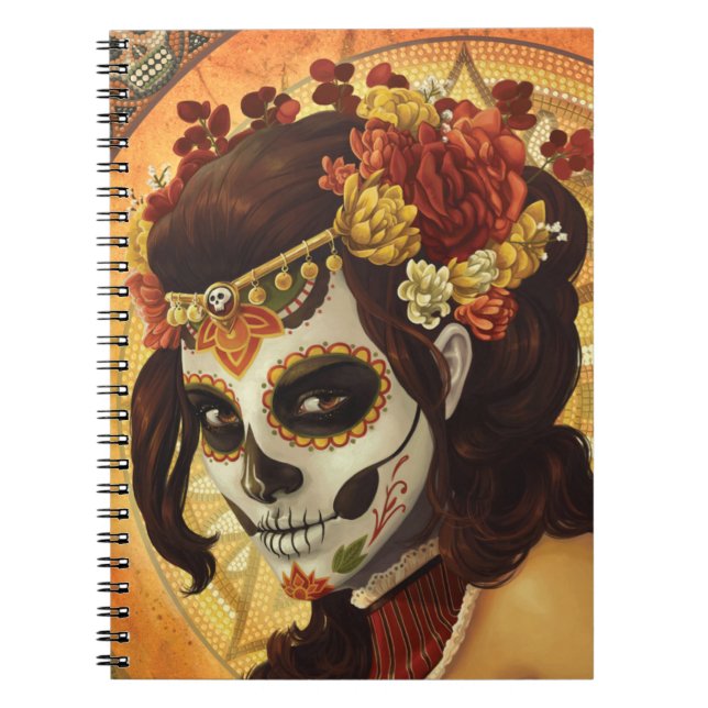 Dia De Los Muertos Throw Pillow Notizblock (Vorderseite)